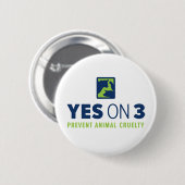 Ja op 3! Knoop Ronde Button 5,7 Cm (Voorkant /achterkant)