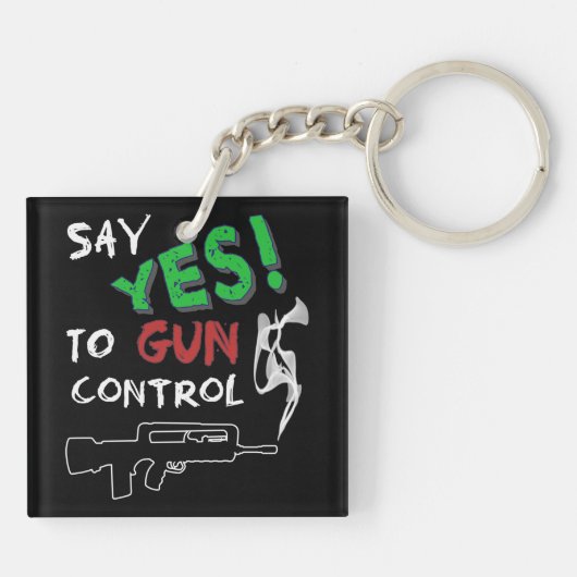 Ja op controle van pistool sleutelhanger (Achterkant)