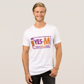 Ja op M Tri-Blend Shirt (Voorkant volledig)