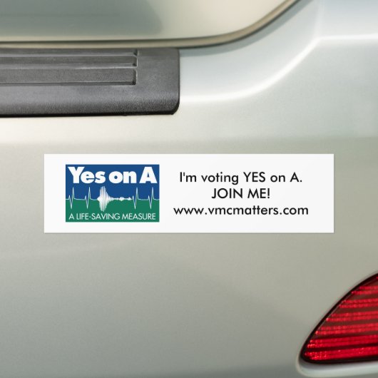 Ja op maat A Bumpersticker (Op auto)