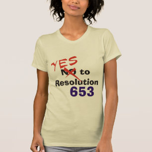 Ja op resolutie 653 t-shirt