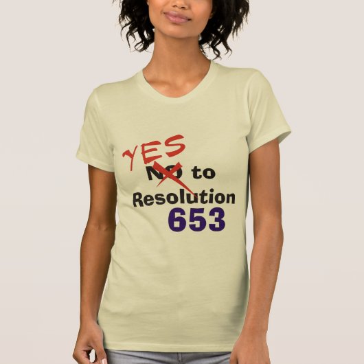 Ja op resolutie 653 t-shirt (Voorkant)