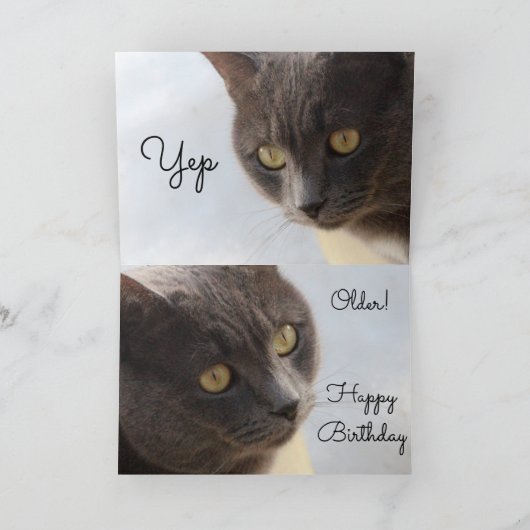 Ja Ouder Happy Birthday Kaart (Binnen)