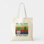 Ja overal op mijn gezicht papa grappig plant papa  tote bag (Achterkant)