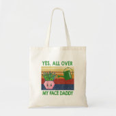 Ja overal op mijn gezicht papa grappig plant papa  tote bag (Voorkant)