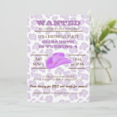 Ja! Paarse uitnodiging voor een wedstrijd van Birt (Staand voorkant)