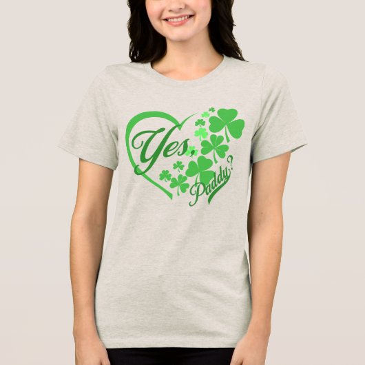 Ja Paddy Vrouwen Ja Paddy Baby Funny St Patricks Tri-Blend Shirt (Voorkant)
