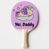 Ja papa Paarse Unicorn Paddle Tafeltennisbatje (Voorkant)