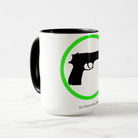 Ja Pistolen! 15 oz koffie-mok Mok (Voorkant links)