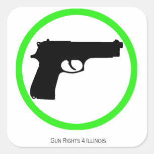 Ja Pistolen! 3"Pistolen Welkom Sticker. Vierkante Sticker