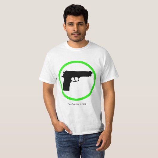 Ja Pistolen! T Shirt van GunRights4Illinois (Voorkant volledig)