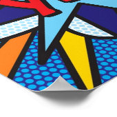 JA Pop Kunst Comic Book Modern Fun Poster (Hoek)