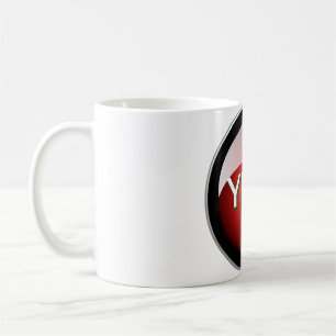 JA! Power Button – Red Gloss Edition Koffiemok