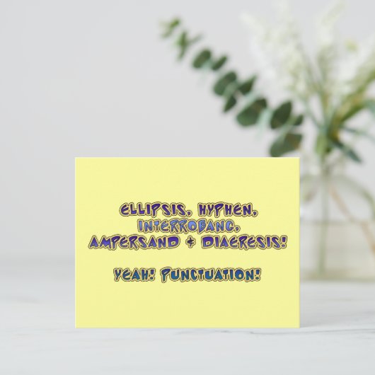Ja! Punctuatie! Briefkaart (Staand voorkant)