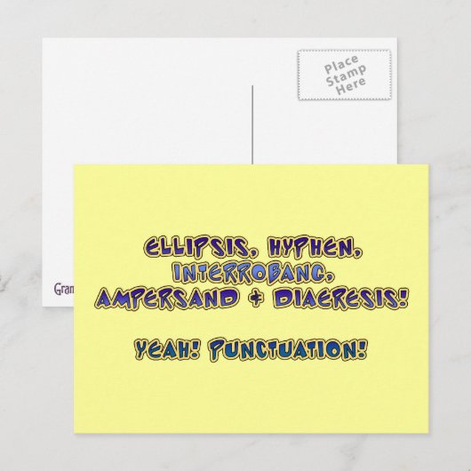 Ja! Punctuatie! Briefkaart (Voorkant / Achterkant)