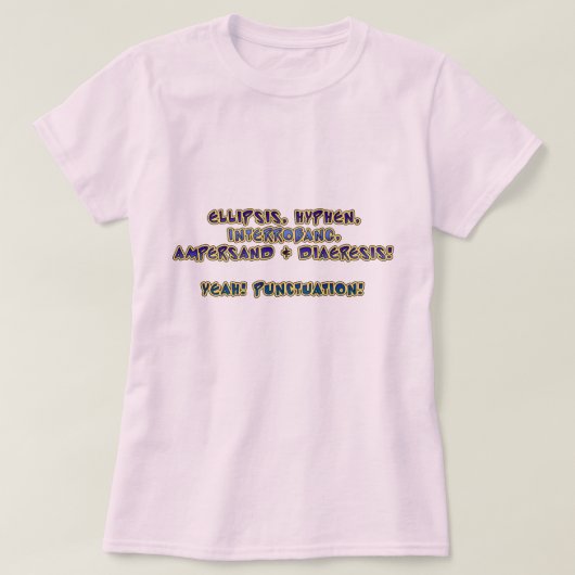 Ja! Punctuatie! T-shirt (Design voorkant)