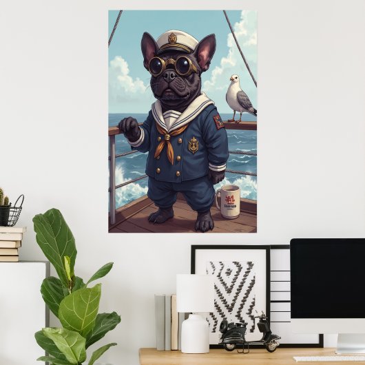 Ja, Pup! Seadog Standing Watch Poster (Thuiskantoor)