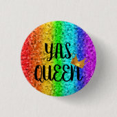 JA QUEEN! RONDE BUTTON 3,2 CM (Voorkant)