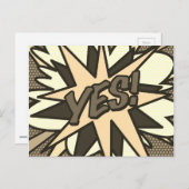 JA Retro Pret Comic Boek Pop Art Briefkaart (Voorkant / Achterkant)