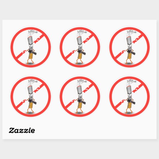 Ja roken ronde sticker (Vel)