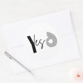 Ja Ronde Sticker (Envelop)