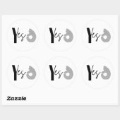 Ja Ronde Sticker (Vel)