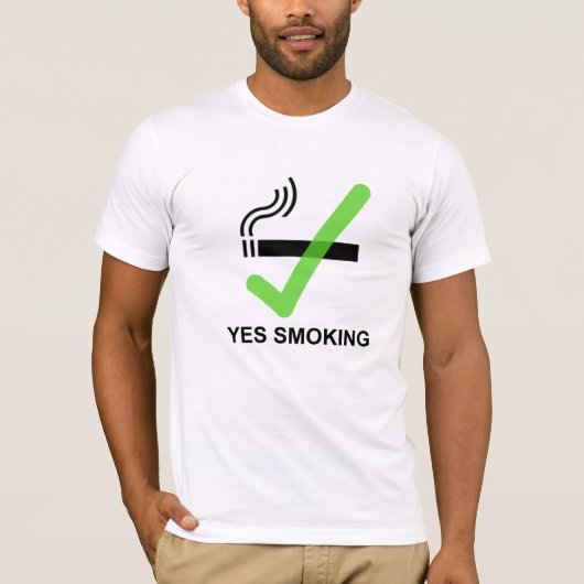JA Rooking No Smoking T-shirt V2 - Apparel White (Voorkant)