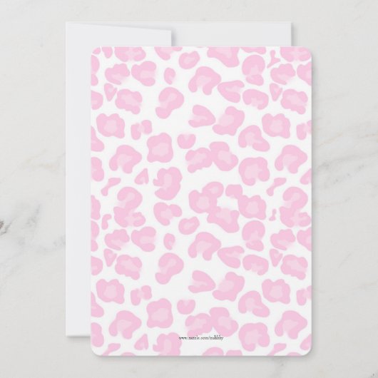 Ja! Roze Cowgirl Uitnodiging (Achterkant)