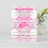 Ja! Roze Cowgirl Uitnodiging (Staand voorkant)
