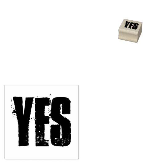 "Ja" Rubberen stempel (Gestempeld)