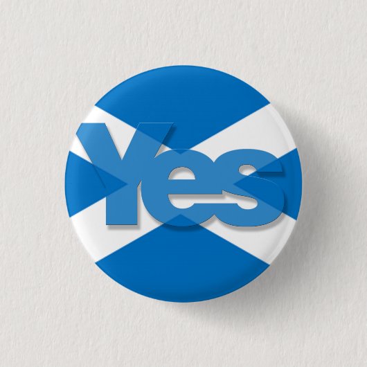 Ja Saltire Ronde Button 3,2 Cm (Voorkant)