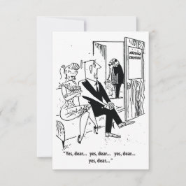 Ja schat, humor, huwelijksadviseur, grappig save the date