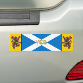 Ja Schotland vlag en Rampant Lion Bumpersticker (Op auto)