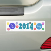 Ja Scotland Badges Bumpersticker (Op auto)