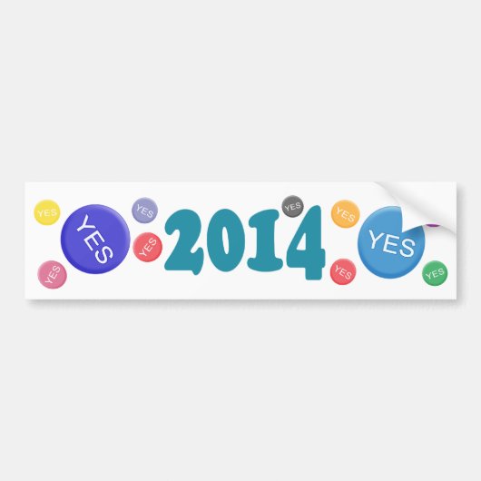 Ja Scotland Badges Bumpersticker (Voorkant)
