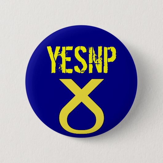 Ja Scotland Vote SNP Badge Ronde Button 5,7 Cm (Voorkant)