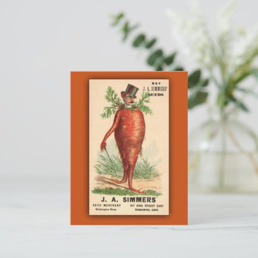 JA Smers Seeds Vintage Ad Briefkaart (Staand voorkant)