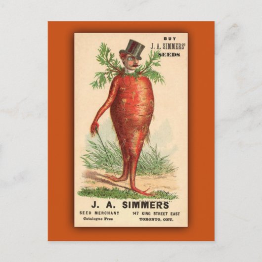 JA Smers Seeds Vintage Ad Briefkaart (Voorkant)