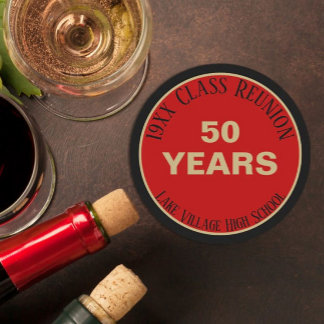 JA! Speciaal 50e klas reünie-onderzetter Ronde Kartonnen Onderzetter