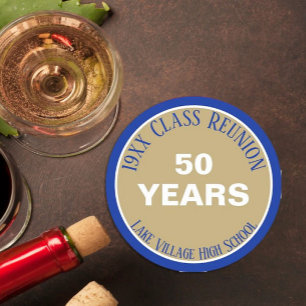 JA! Speciaal 50e klas reünie-onderzetter Ronde Kartonnen Onderzetter