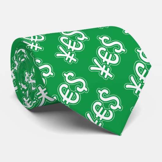 JA | ¥ € $ — Stropdas (Opgerold)