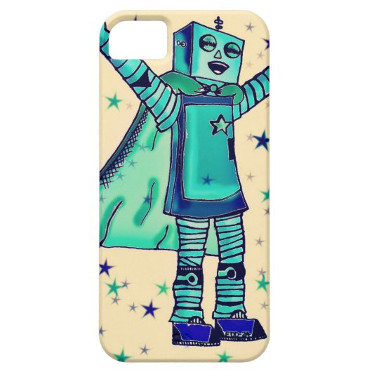 Ja! Superheld Robot iPhone Case (Achterkant)