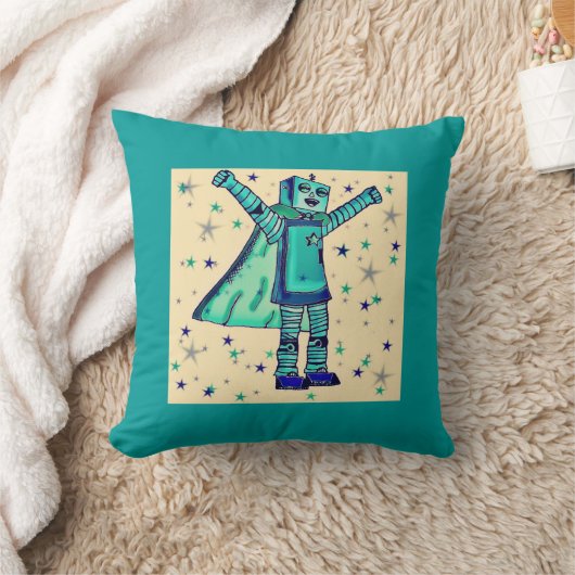 Ja! Superheld Robot Sierkussen (Deken)