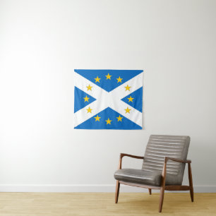Ja tegen de vlag van Independent European Scotland Wandkleed