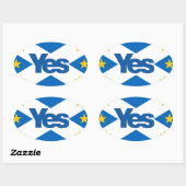 Ja tegen Independent European Scotland Ovale Sticker (Vel)