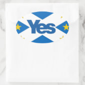 Ja tegen Independent European Scotland Ovale Sticker (Tas)