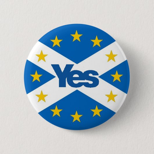 Ja tegen Independent European Scotland Ronde Button 5,7 Cm (Voorkant)