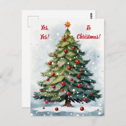 Ja tegen Kerstmis! Briefkaart (Voorkant / Achterkant)