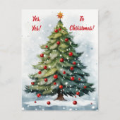 Ja tegen Kerstmis! Briefkaart (Voorkant)