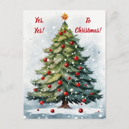 Ja tegen Kerstmis! Briefkaart (Voorkant)